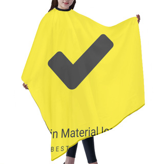 Personality  Big Check Mark Minimal Bright Yellow Material Icon Hair Cutting Cape