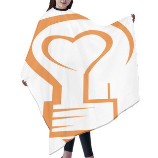 Personality  Light Bulb Icon Orange Hair Cutting Cape