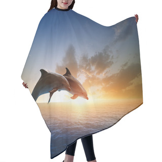 Personality  Dolphins Jumping Hair Cutting Cape
