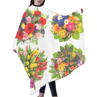 Personality  Flower Bouquets Hair Cutting Cape