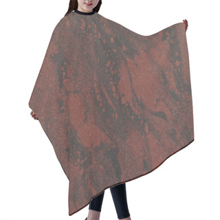 Personality  Close-up View Of Black And Brown Marble Textured Background        Hair Cutting Cape