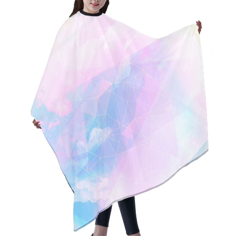 Personality  Delicate abstract triangles, polygonal 3d background hair cutting cape