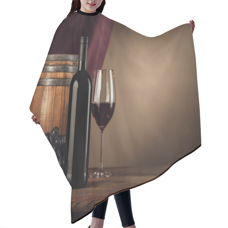Personality  Wine Tasting In The Cellar With Glass Hair Cutting Cape