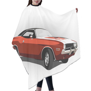 Personality  Red Classic Muscle Car Hair Cutting Cape