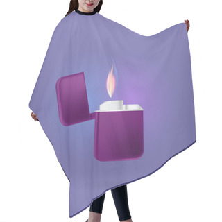 Personality  Lighter Burning. Vector Illustration. Hair Cutting Cape