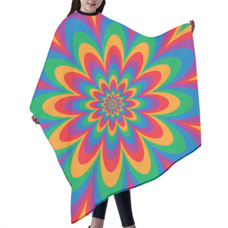 Personality  Infinite Flower Color Spectrum Hair Cutting Cape