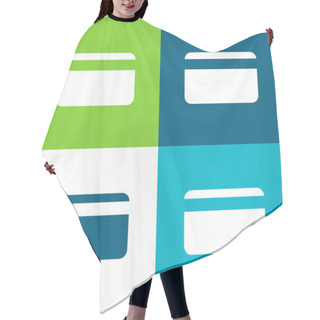 Personality  Attach Button Blue Gradient Vector Icon Hair Cutting Cape