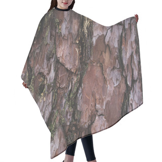 Personality  Cracked Rough Brown And Purple Tree Bark Background Hair Cutting Cape