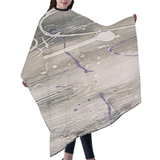 Personality  Abstract Grey Texture With Oil Acrylic Splatters Hair Cutting Cape