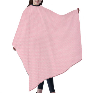Personality  Top View Of White Polka Dots On Pink Background Hair Cutting Cape