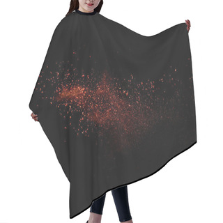 Personality  Red Colorful Holi Paint Explosion On Black Background Hair Cutting Cape