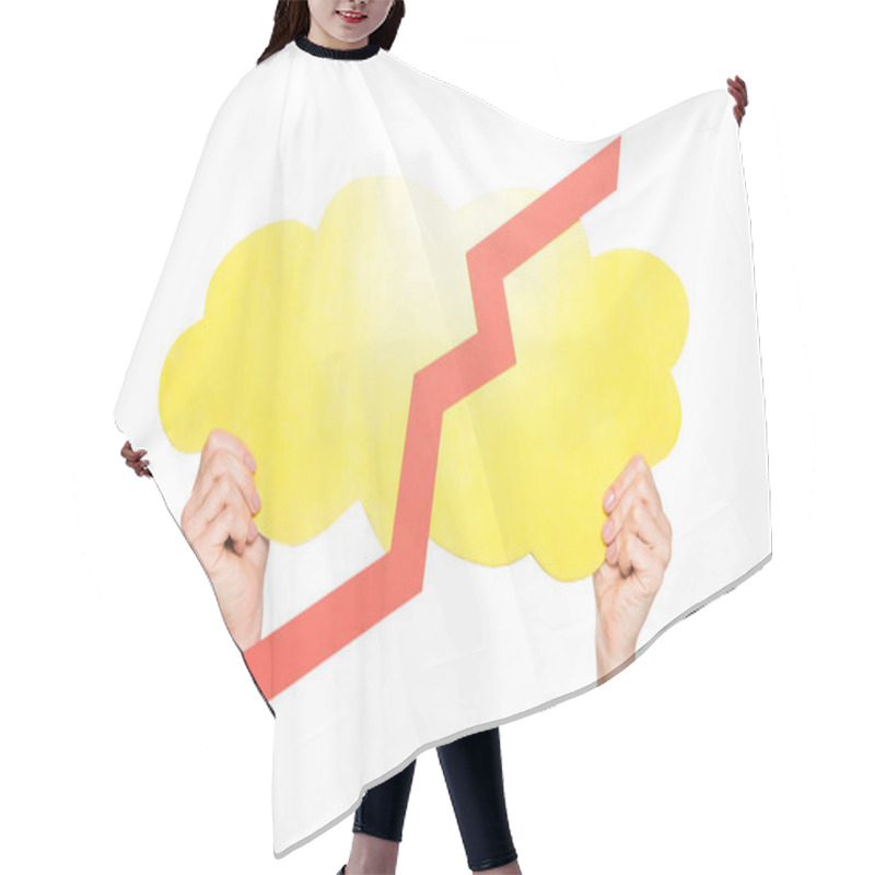 Personality  Cloud With Lightning Sign Hair Cutting Cape