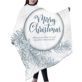 Personality  Christmas Sketch Hand Drawn Illustration Hair Cutting Cape