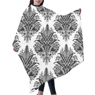 Personality  Vector. Seamless Damask Pattern Hair Cutting Cape