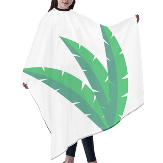 Personality  Palm Branch Illustration On A White Background Hair Cutting Cape