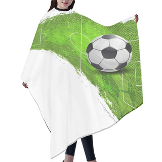 Personality  Soccer Ball On The Football Field Hair Cutting Cape