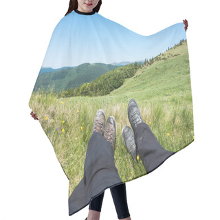 Personality  Rest In Active Hiking In The Mountains Hair Cutting Cape