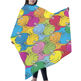 Personality  Seamless Fish Background Hair Cutting Cape