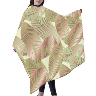 Personality  Elegant Gold Exotic Leaves Seamless Pattern  Hair Cutting Cape