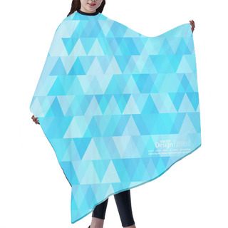 Personality  Abstract Background Of Triangles Of Different Colors. Hair Cutting Cape