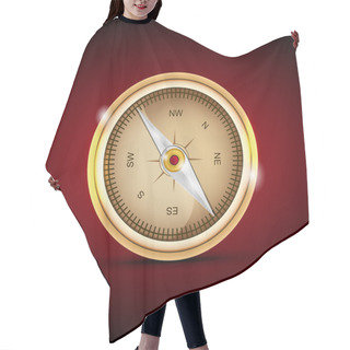 Personality  Vector Illustration Of A Compass. Hair Cutting Cape