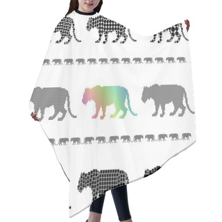 Personality  Female Lion Silhouettes Hair Cutting Cape