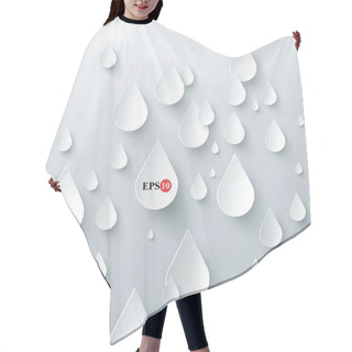 Personality  Rain Drops On A White Background Hair Cutting Cape