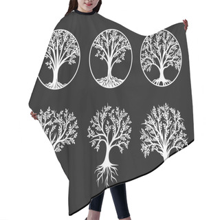 Personality  Set Of Tree Of Life Decoration Element Hair Cutting Cape