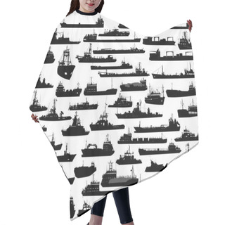 Personality  Vector Set Of 56 Silhouettes Of Sea Towboat And The Ships Hair Cutting Cape