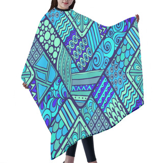 Personality  Tribal Doddle Rhombus Seamless Background. Hair Cutting Cape