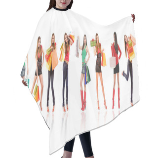 Personality  Attractive Shopping Woman Hair Cutting Cape
