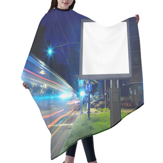 Personality  Billboard In The City Street, Blank Screen Hair Cutting Cape