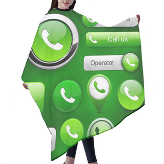 Personality  Phone High-detailed Web Button Collection. Hair Cutting Cape