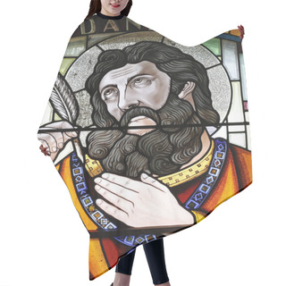 Personality  Stained Glass Window.  Daniel Is The Hero Of The Biblical Book Of Daniel. Taninges. France. Hair Cutting Cape