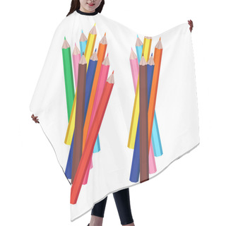 Personality  Group Of Colorful Pencils Hair Cutting Cape