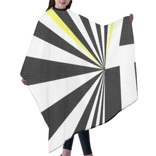 Personality  Black And White Abstract Regular Geometric Fabric Texture Background Hair Cutting Cape