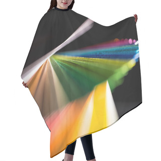 Personality  Dynamic Composition Of Colorful Papers Hair Cutting Cape