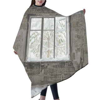 Personality  Ruin Interior With Window Hair Cutting Cape