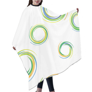 Personality  Colorful Rings Abstract Background Hair Cutting Cape