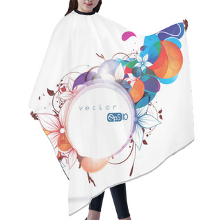 Personality  Abstract Floral Background With Frame For Text Hair Cutting Cape