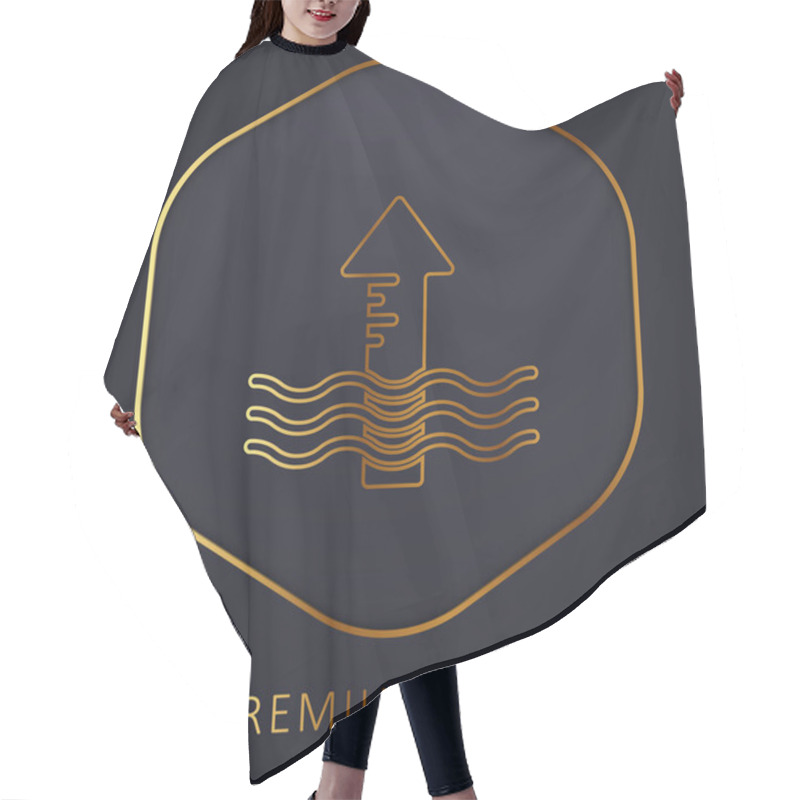 Personality  Arrow Golden Line Premium Logo Or Icon Hair Cutting Cape
