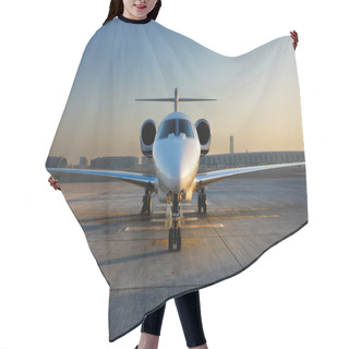 Personality  A Front On View Of A Private Jet Hair Cutting Cape