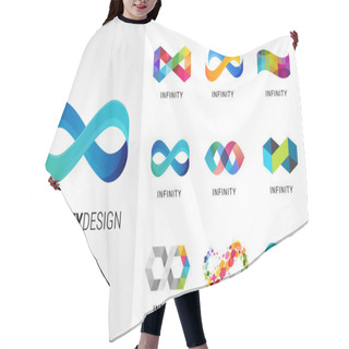 Personality  Colorful Abstract Infinity, Endless Symbols And Icon Collection Hair Cutting Cape