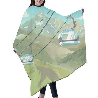 Personality  Cableway In The Mountains Hair Cutting Cape