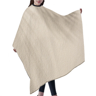 Personality  Top View Of Beige Sandy Background With Shadow And Copy Space Hair Cutting Cape
