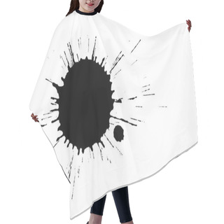 Personality  Black Paint Splashed Hair Cutting Cape