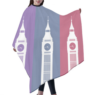 Personality  Graphic Big Ben Icons Hair Cutting Cape