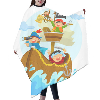 Personality  Happy Pirates Hair Cutting Cape