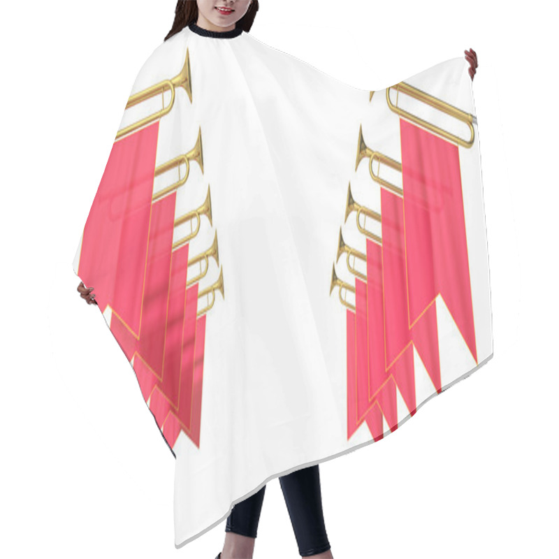 Personality  Fanfare On A White Background Hair Cutting Cape