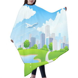 Personality  Green City Landscape Hair Cutting Cape